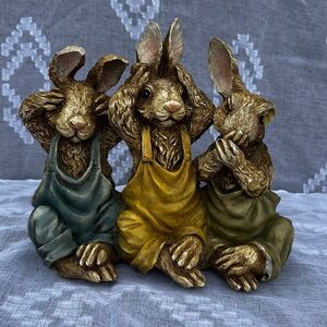 Charming Trio of Rabbit Figurines